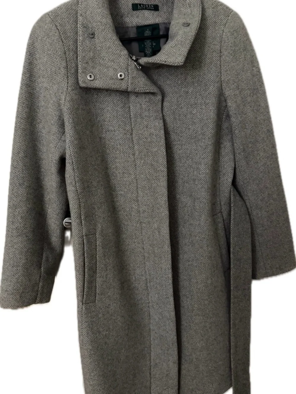 Ralph Lauren Women's Belted Trench Coat in Heather Gray - Picture 3 of 5